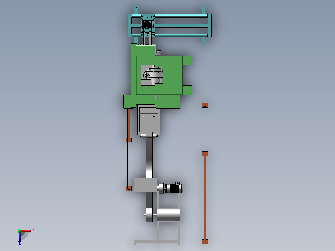 换热器翅片压力机sw16俯视图