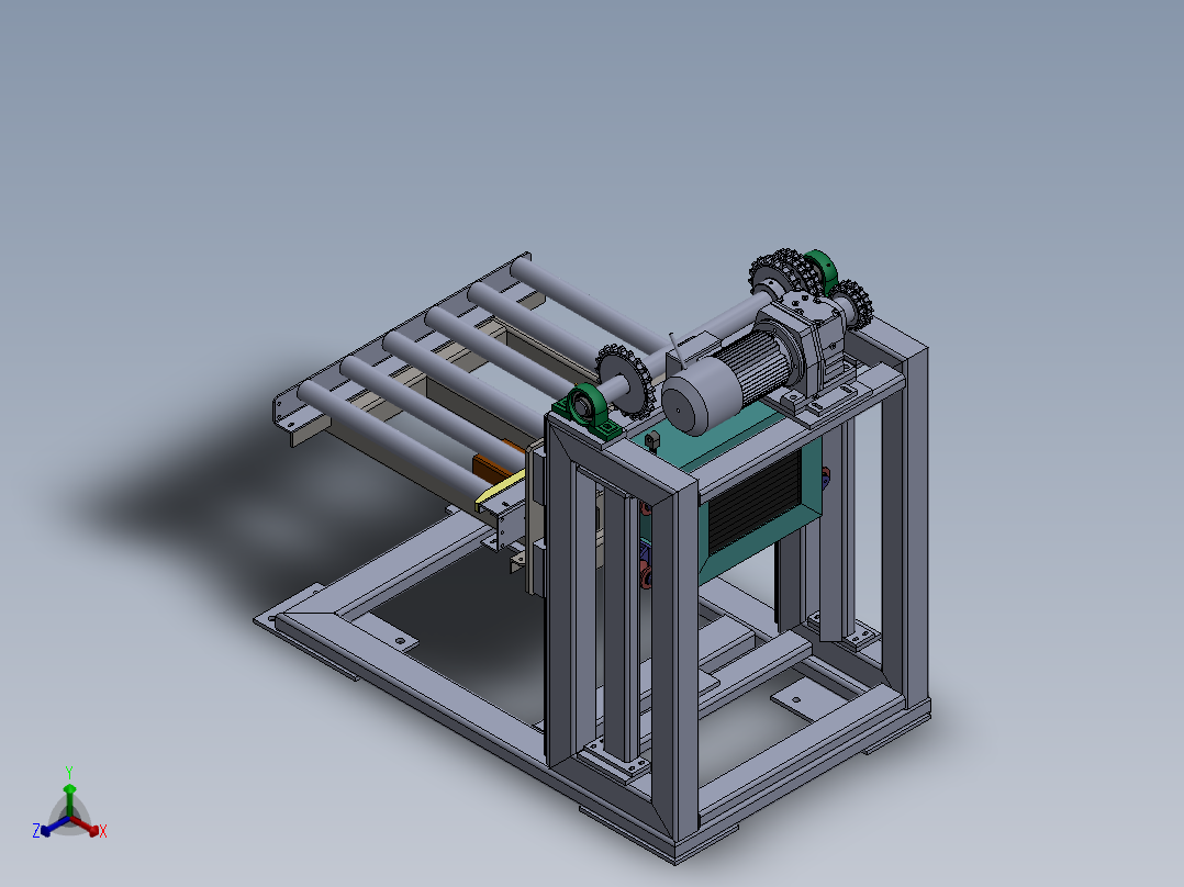 顶升移栽升降机 sw17可编辑正等轴测图