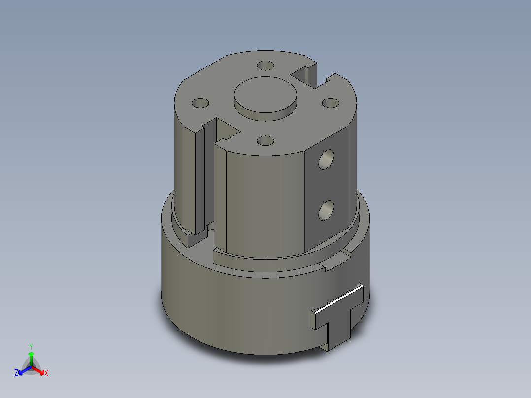 普通气爪PH02-16A正等轴测图
