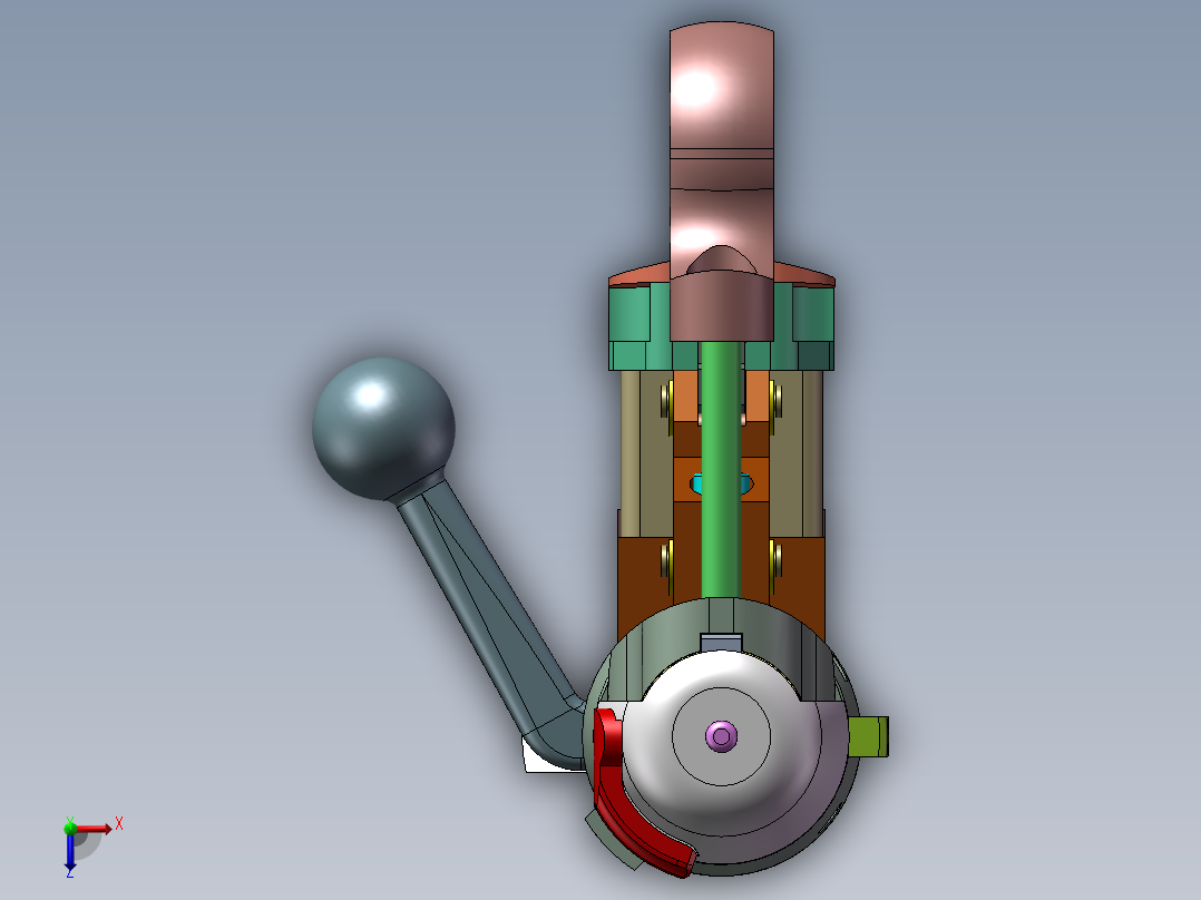 螺栓行动步枪部分结构俯视图