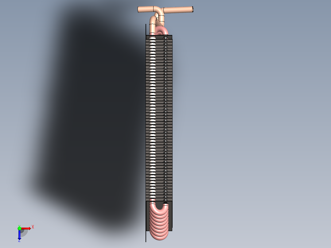 热交换器俯视图