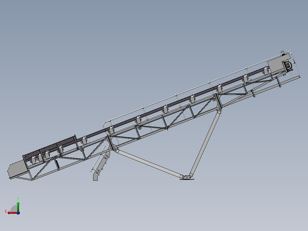 矿山输送机（0.6m宽 x12m长）后视图