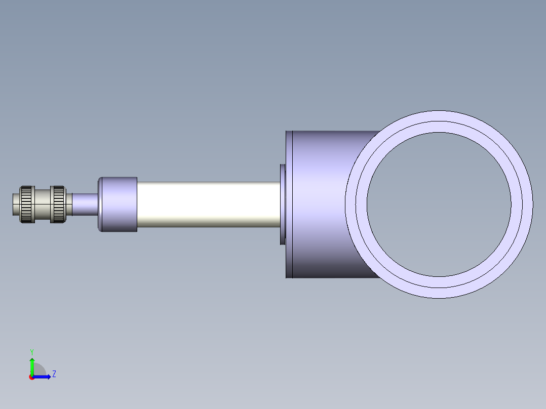 [PVC] 低点排放高点通风三通[目视泄漏检测]Low Point Drain-High Point Vent Tee [Visual Leak Detection]左视图