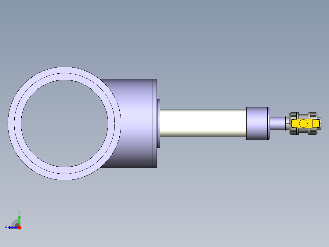 [PVC] 低点排放高点通风三通[目视泄漏检测]Low Point Drain-High Point Vent Tee [Visual Leak Detection]右视图