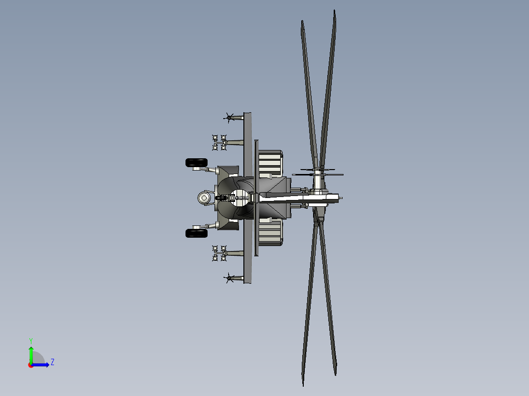 直升飞机 飞机模型设计 (19)左视图
