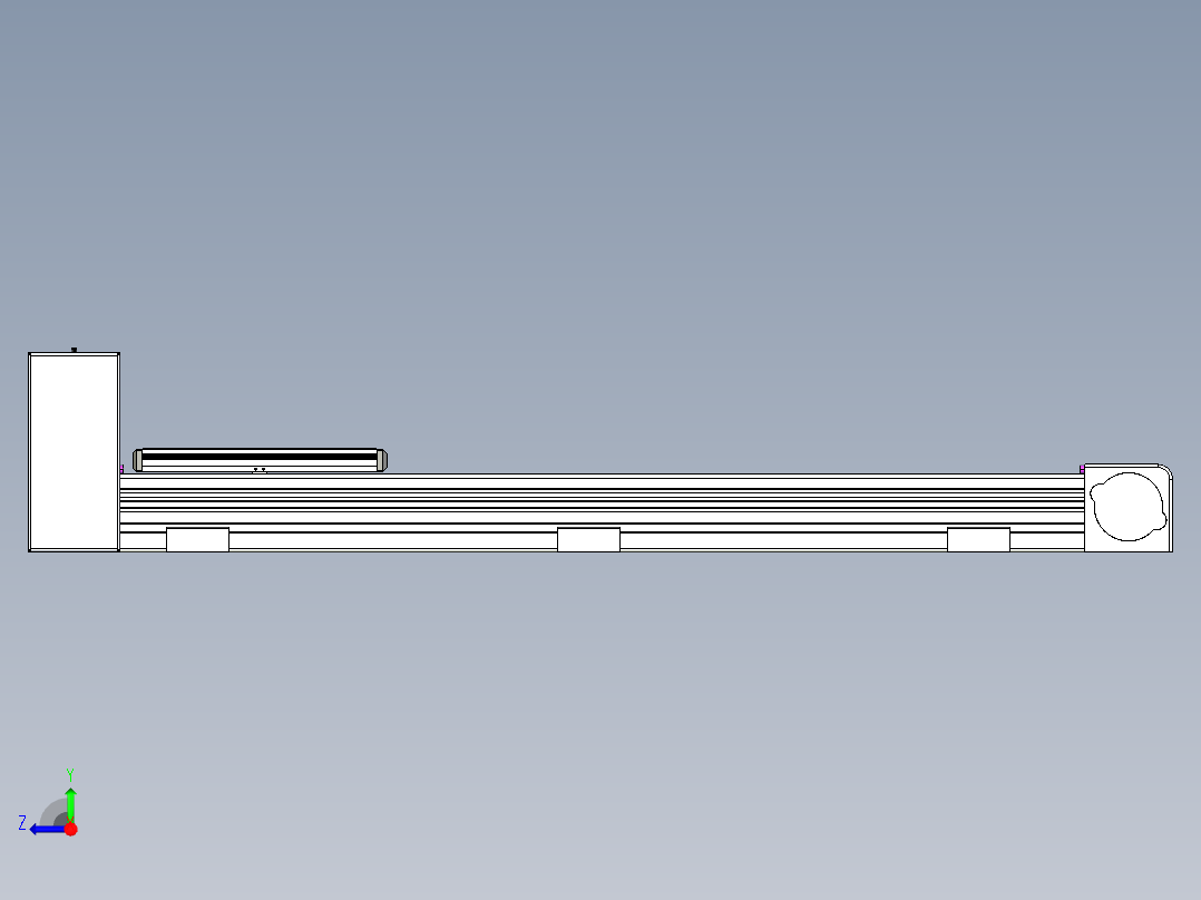 同步带滑台-欧规B8-L88-S700-L-ZP75-D3-N10右视图