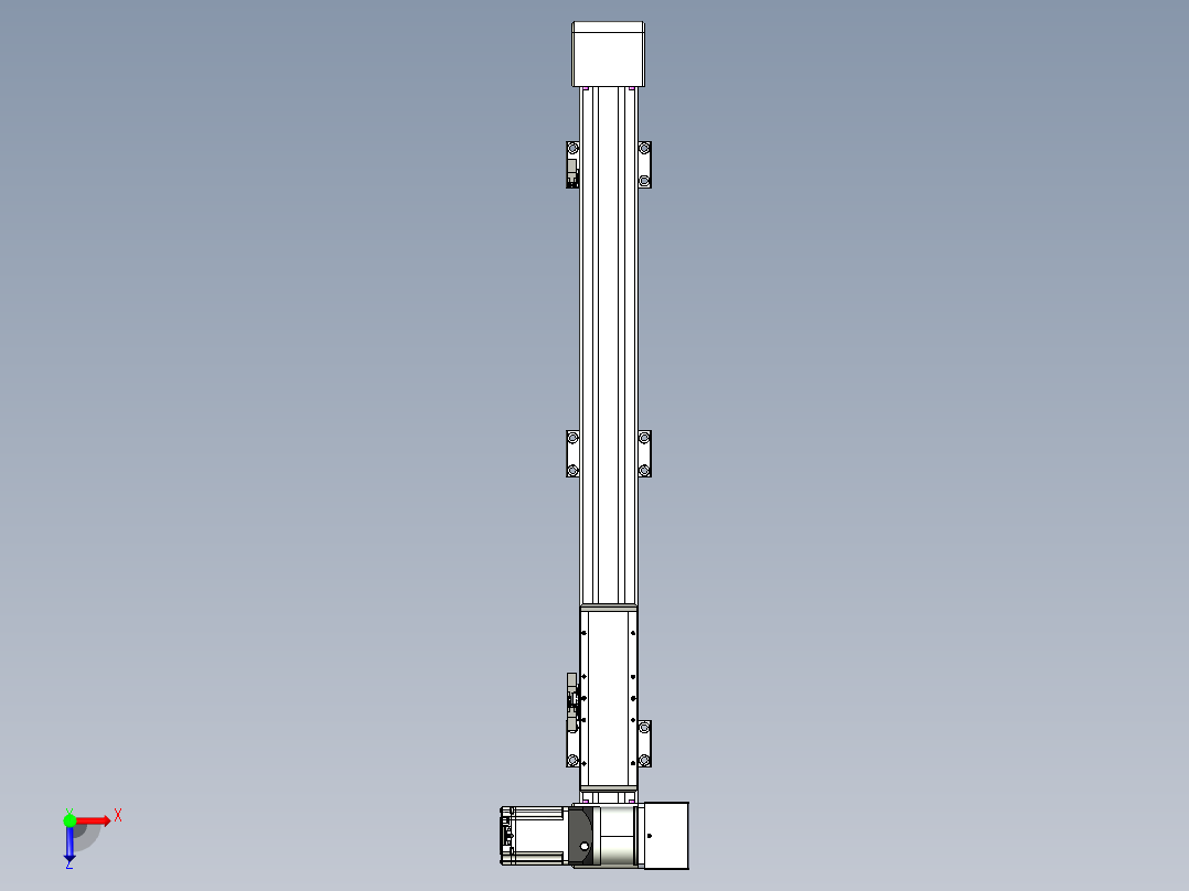 同步带滑台-欧规B8-L88-S700-L-ZP75-D3-N10俯视图