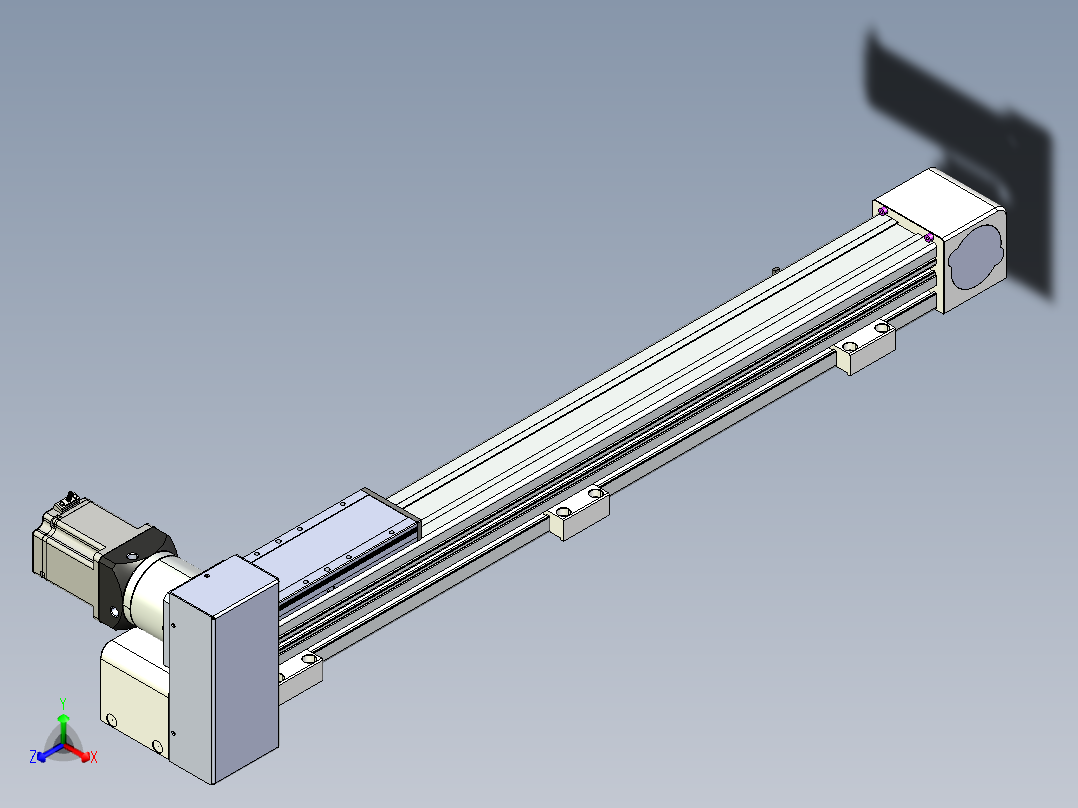 同步带滑台-欧规B8-L88-S700-L-ZP75-D3-N10正等轴测图