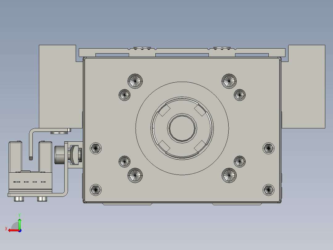 直线模组LHK60C-400A1-F0CS2设计图纸后视图