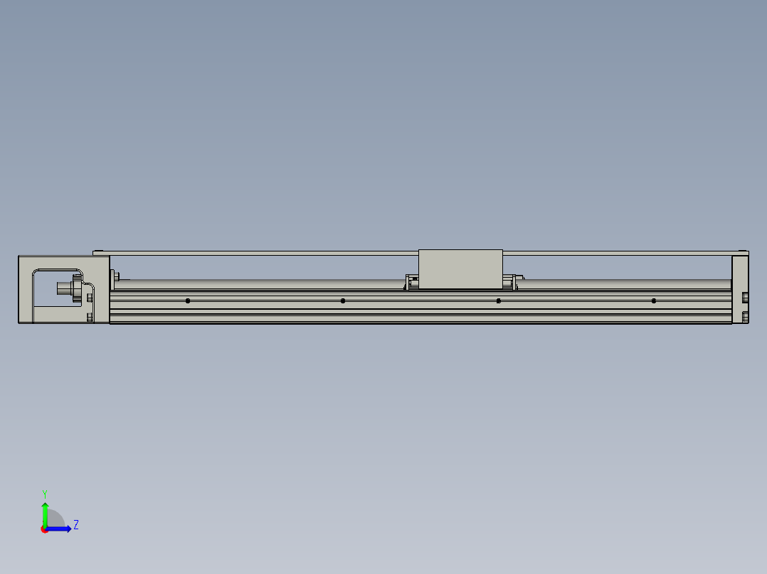 直线模组LHK60C-400A1-F0CS2设计图纸左视图