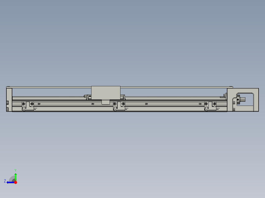 直线模组LHK60C-400A1-F0CS2设计图纸右视图