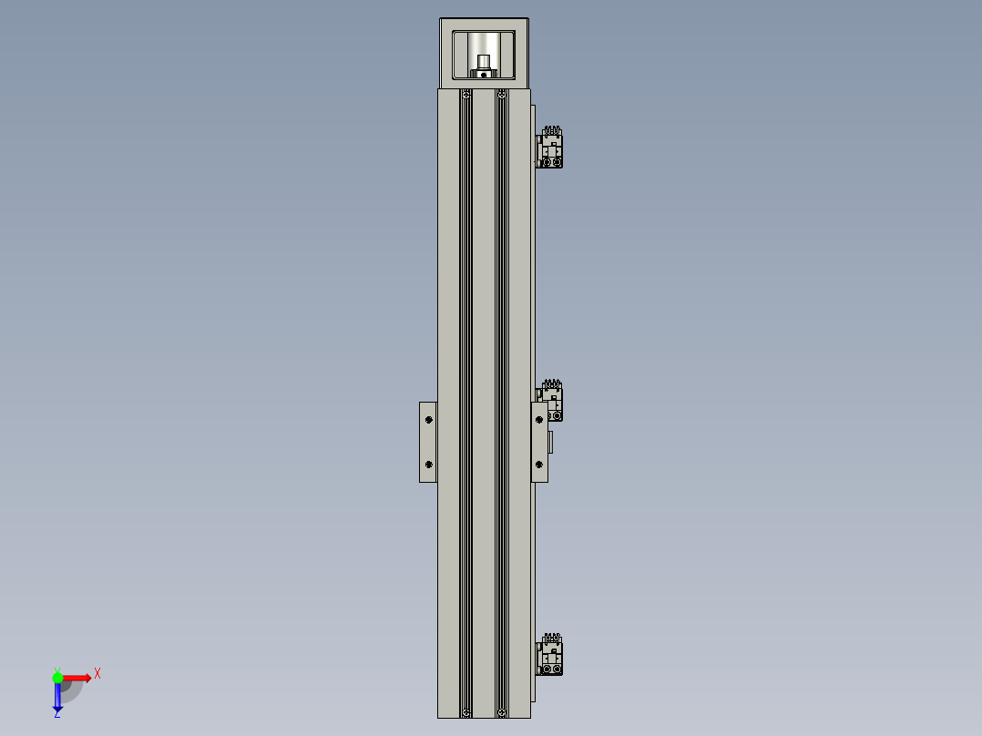 直线模组LHK60C-400A1-F0CS2设计图纸俯视图