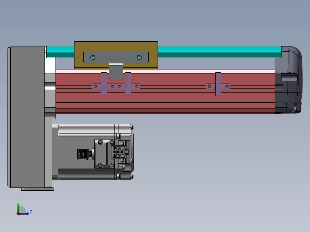 MTH丝杆半封闭模组MTH13-BM-400W左视图