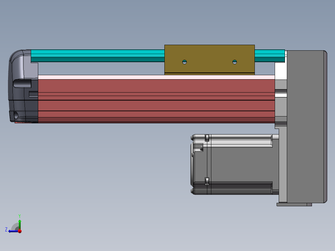 MTH丝杆半封闭模组MTH13-BM-400W右视图
