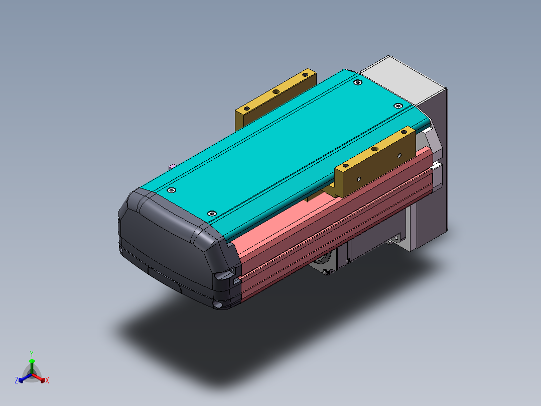 MTH丝杆半封闭模组MTH13-BM-400W正等轴测图