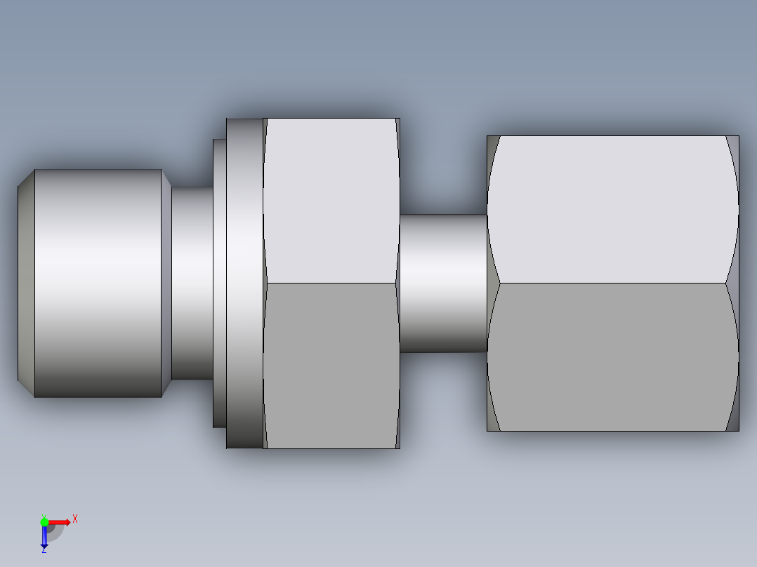 卡套式工业通用硬管接头EO_Standpipe_connector_EVGE08LREDCF俯视图