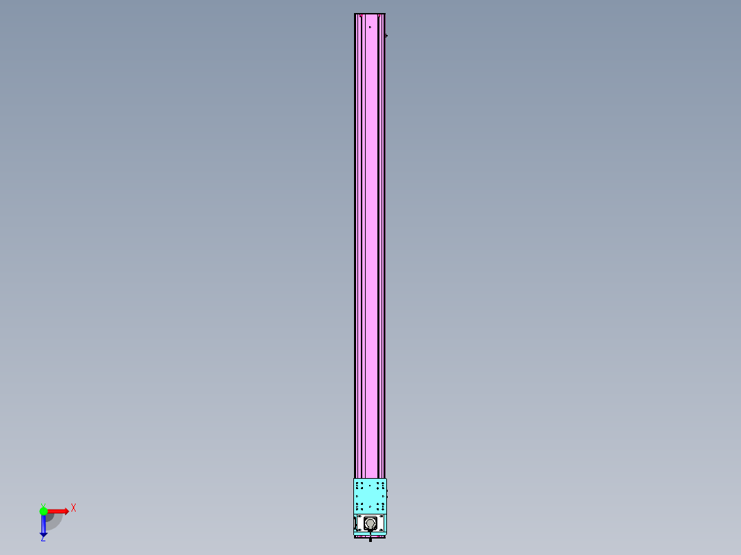东锦齿条传动DH210G-L167-S3100-BU-减速机+P750W俯视图