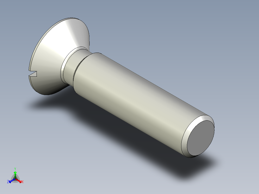 沉头螺钉-Screw_-M14-L60_48-25-2x2-45_-Countersunk_head.stp正等轴测图
