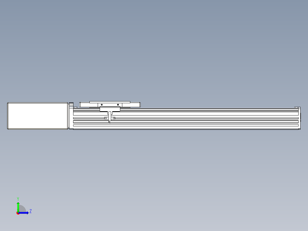 同步带全封闭直线模组TPA-HCB-110D-90-L350-MR-Y-P40-N3左视图