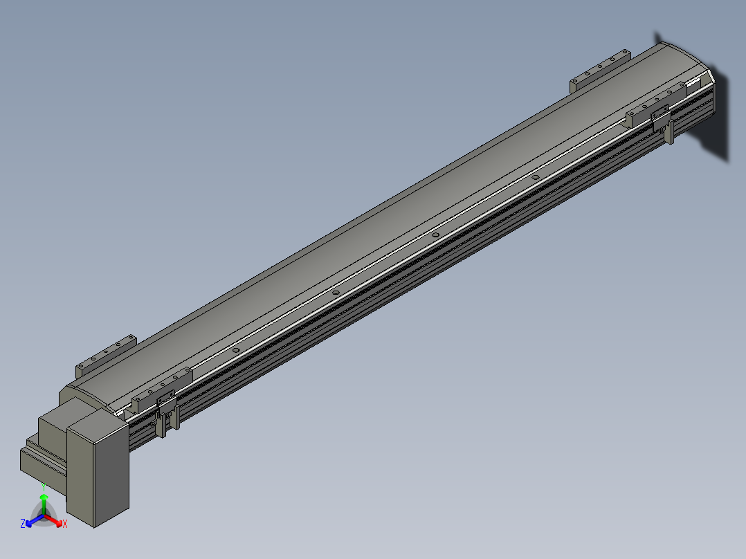 直线模组WG-LHB12-S950-RD设计图纸正等轴测图