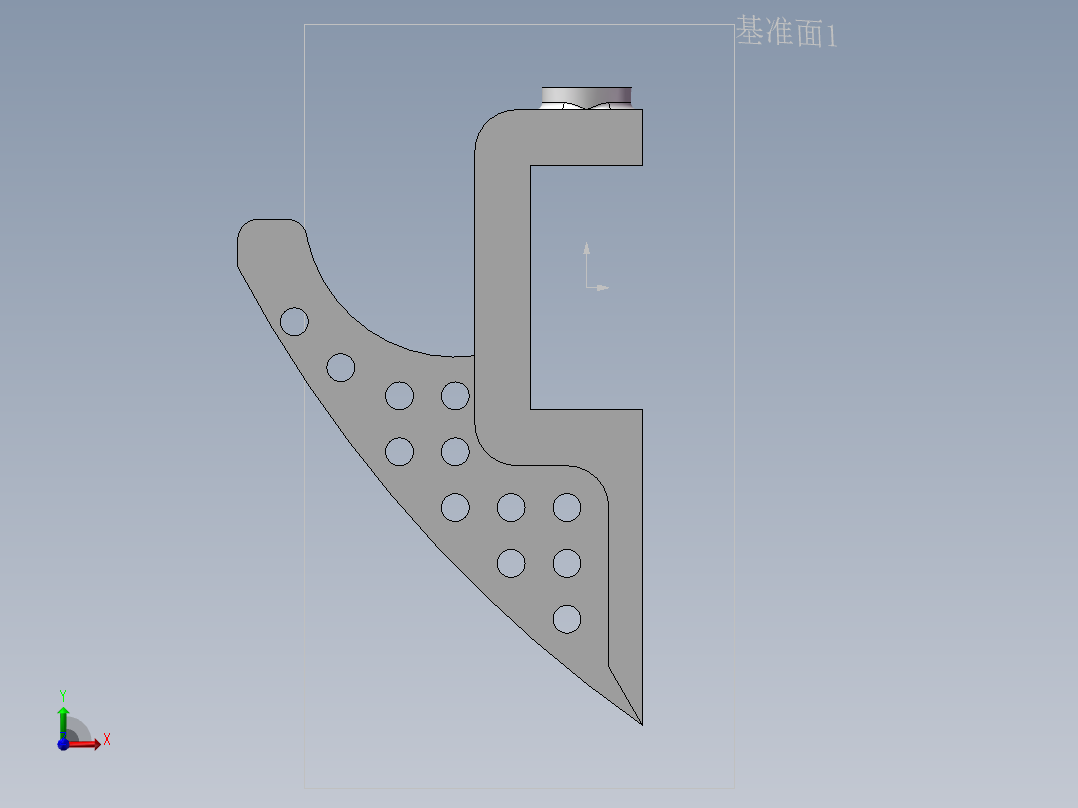 支架钩前视图