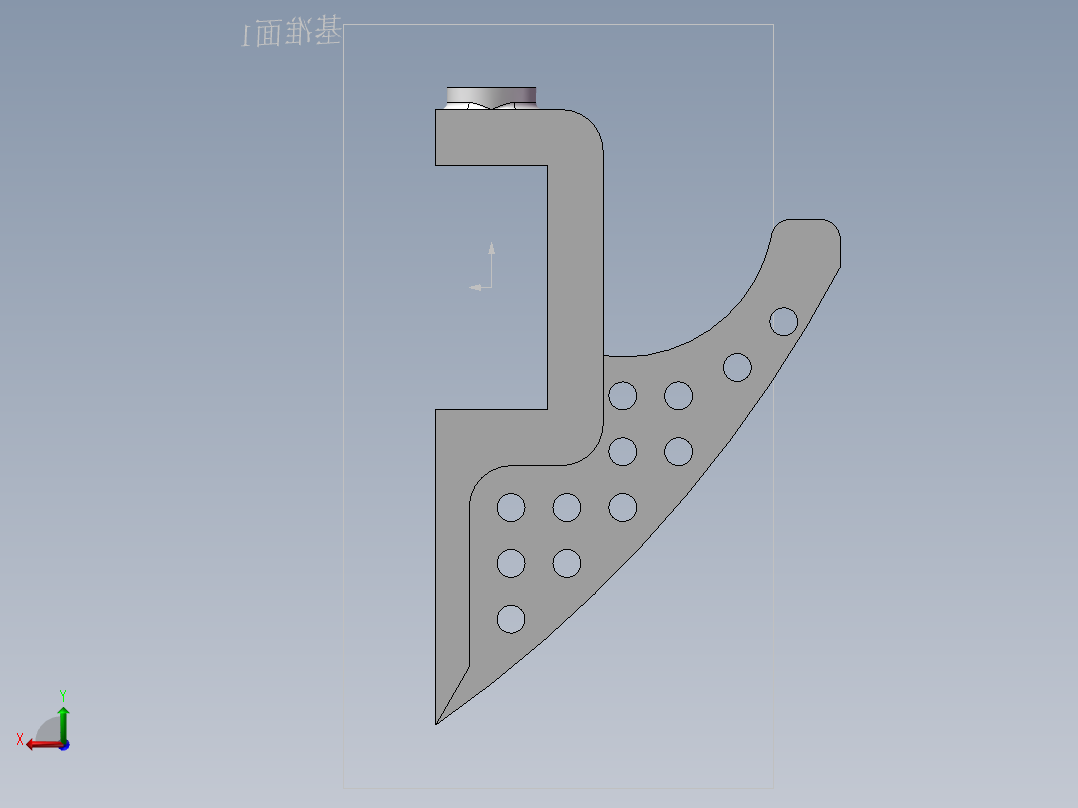 支架钩后视图
