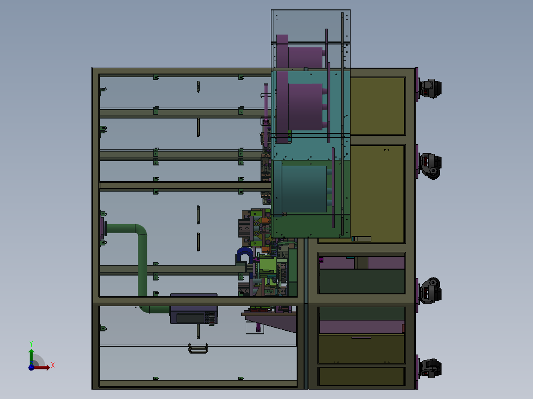 29气缸侧向双夹紧机构前视图