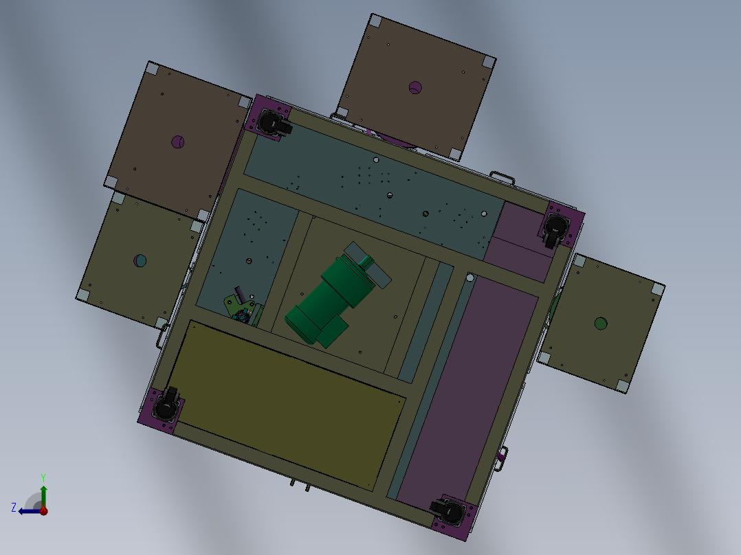 29气缸侧向双夹紧机构右视图
