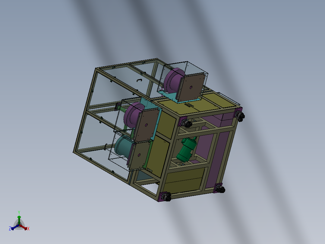 29气缸侧向双夹紧机构正等轴测图