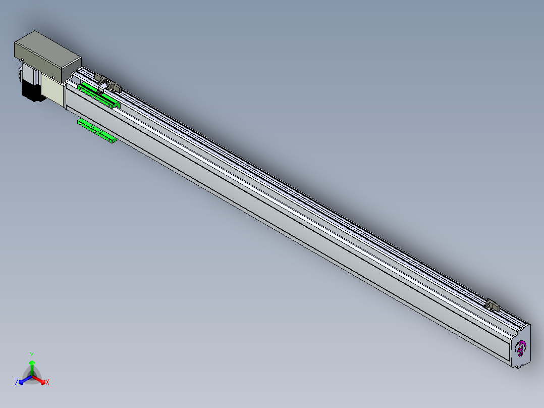 同步带滑台-半封闭B10H-L45-S1200-R-P40-D3