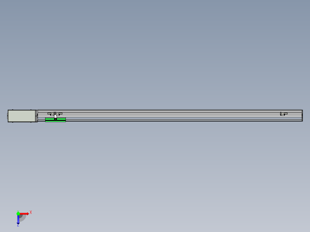 同步带滑台-半封闭B10H-L45-S1200-R-P40-D3俯视图