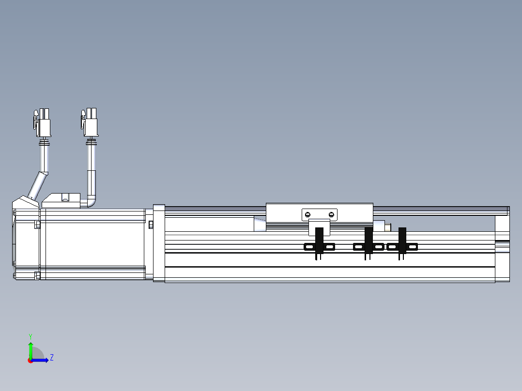 东锦丝杆传动-直线滑台模组DH102-C-L10-S50-BC-P400W-C3左视图