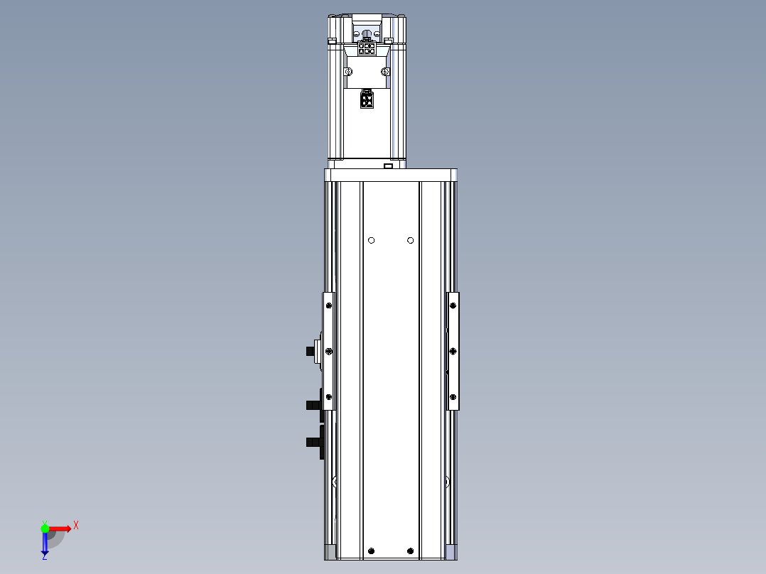东锦丝杆传动-直线滑台模组DH102-C-L10-S50-BC-P400W-C3俯视图