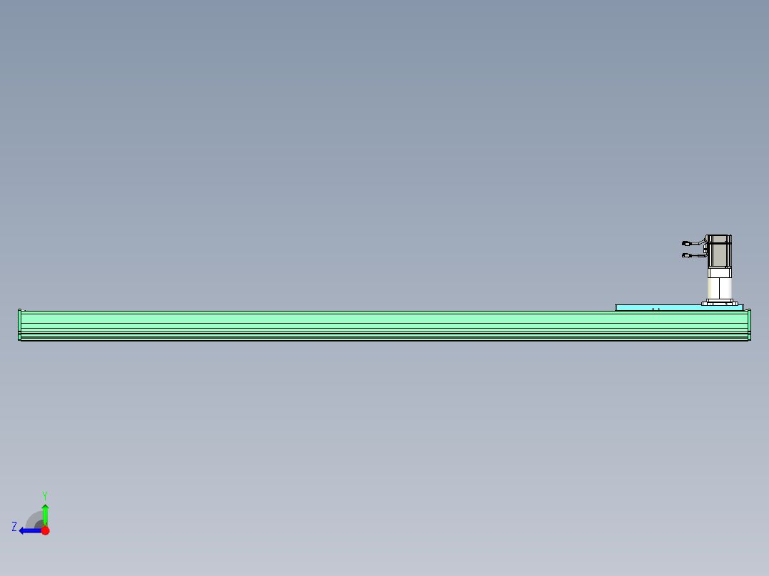 东锦齿条传动DH270G-L167-S1950-BU-减速机+750W右视图