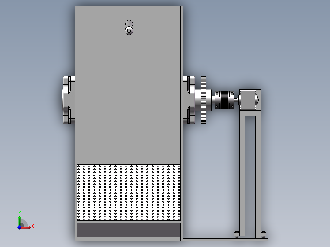 榨汁机装配前视图