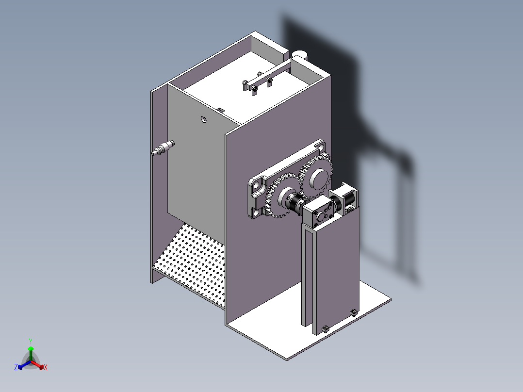 榨汁机装配正等轴测图