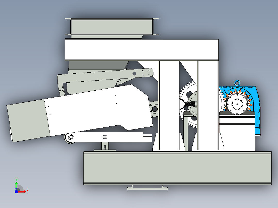 大型窑炉投料机前视图