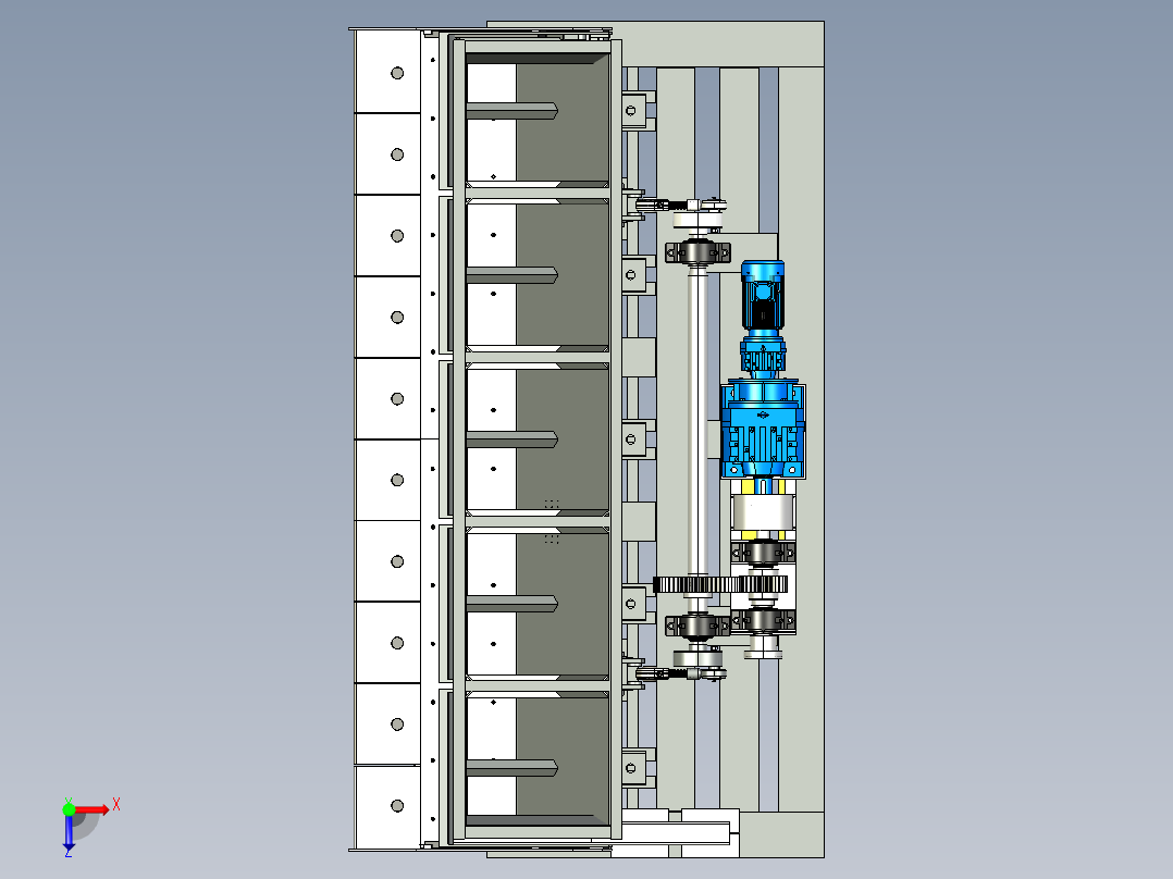 大型窑炉投料机俯视图