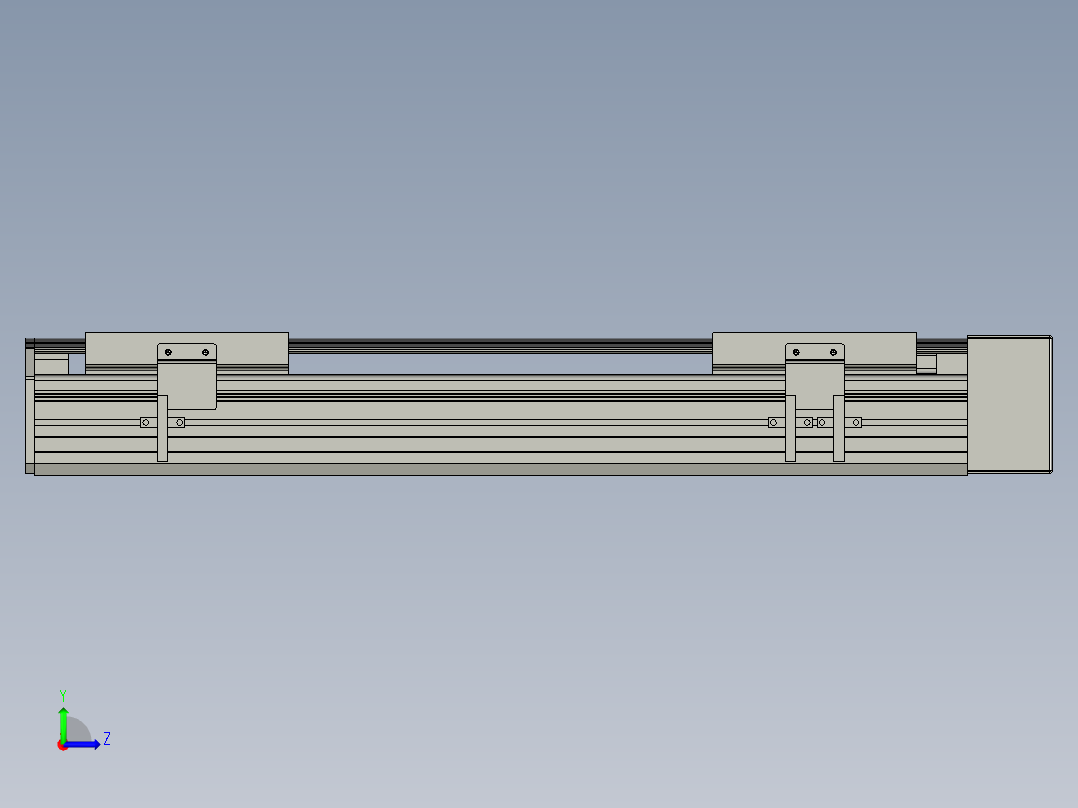直线模组WG-LHA12-S350-L设计图纸左视图