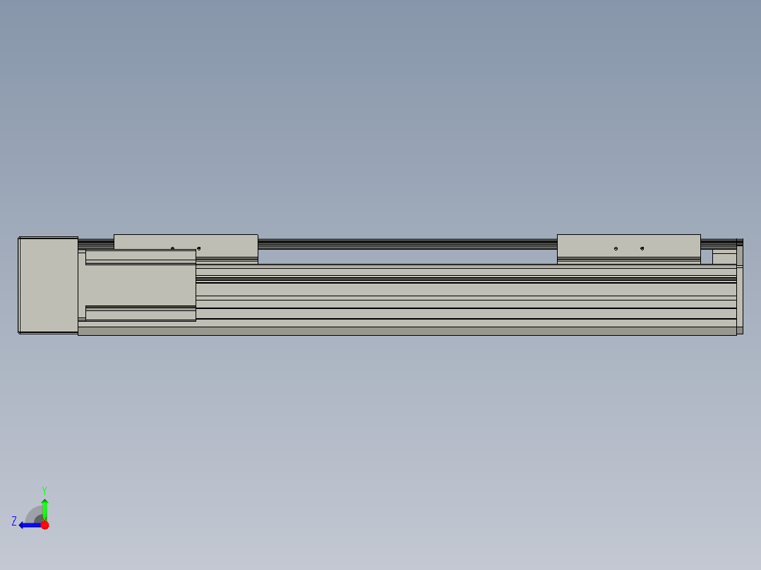 直线模组WG-LHA12-S350-L设计图纸右视图