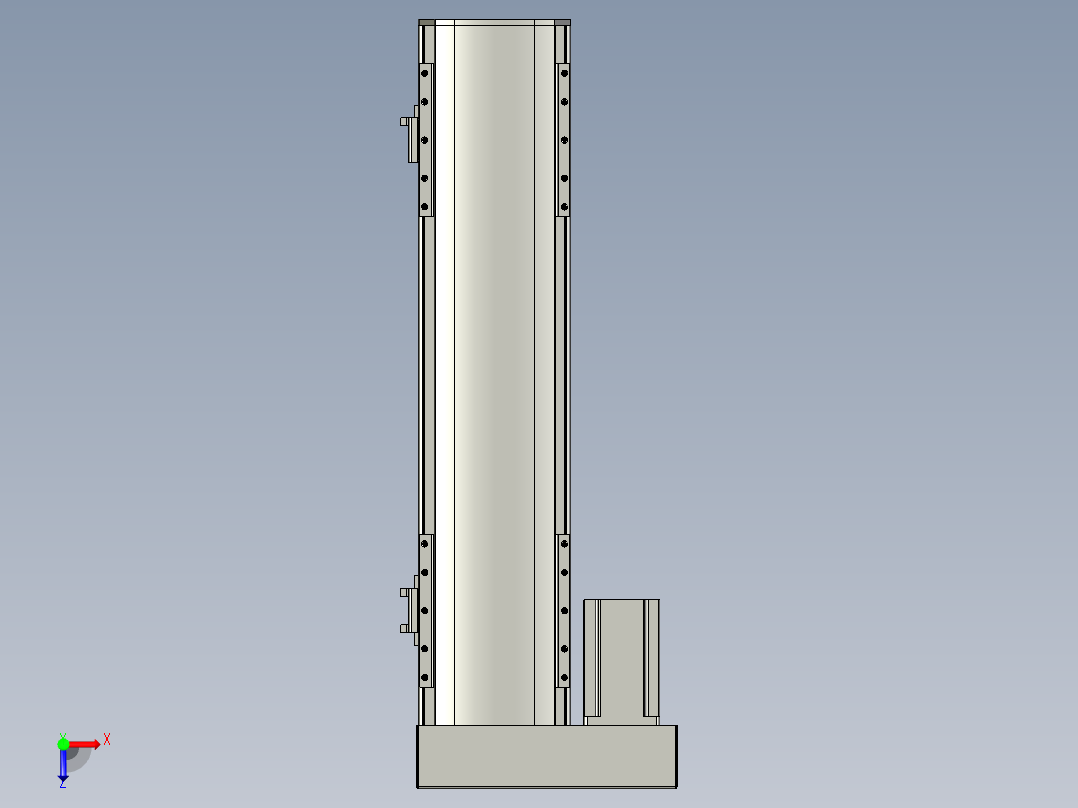 直线模组WG-LHA12-S350-L设计图纸俯视图