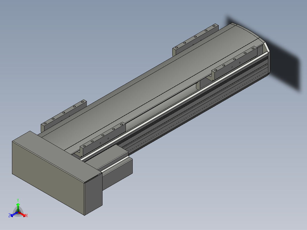 直线模组WG-LHA12-S350-L设计图纸正等轴测图