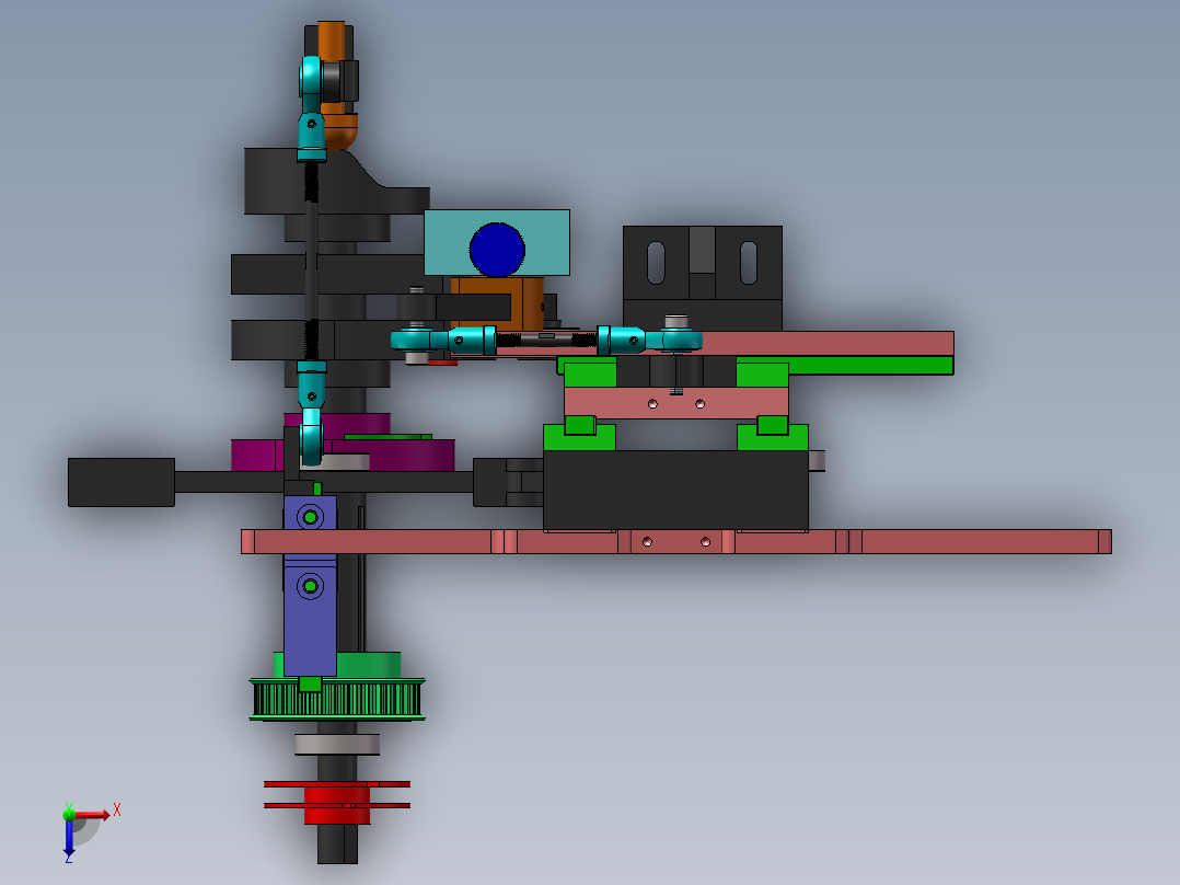 凸轮搬运吹气除尘机俯视图