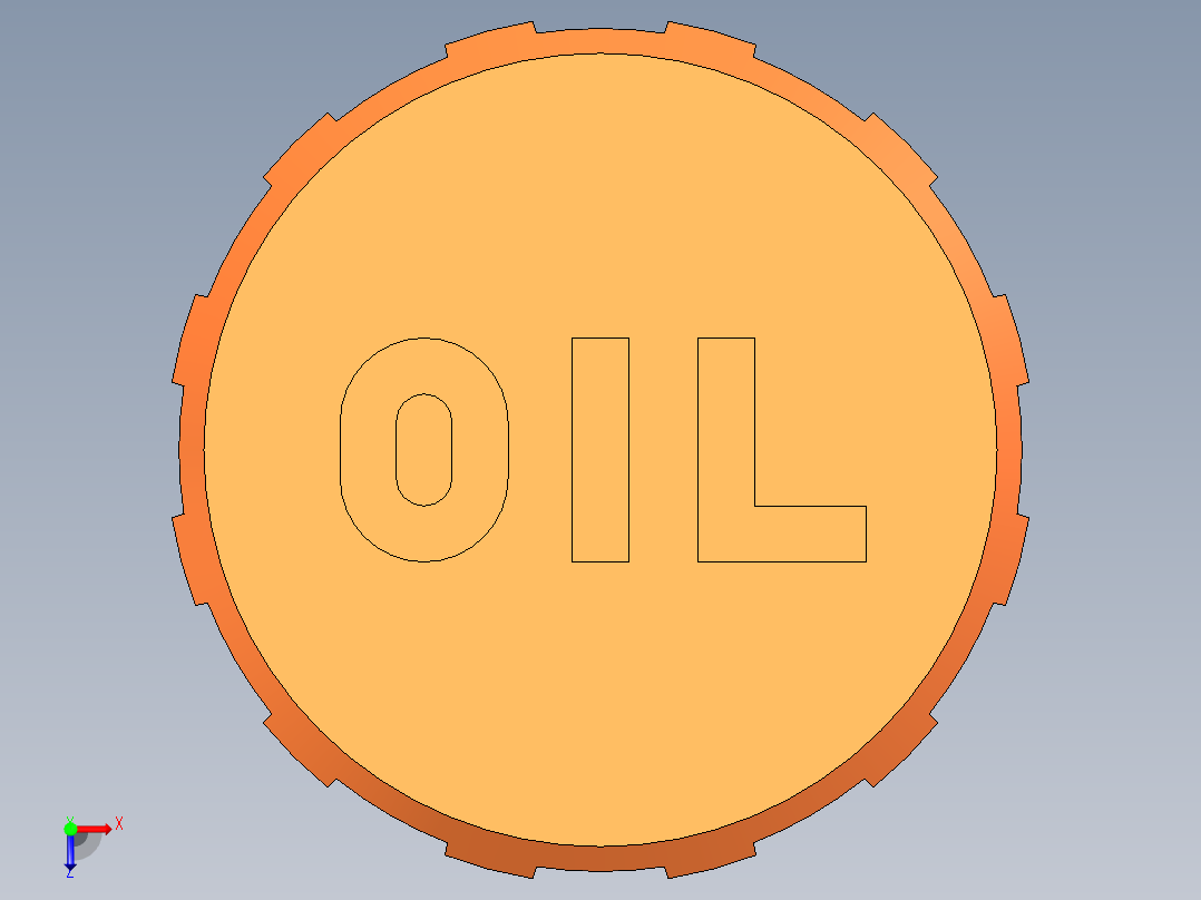 油箱蓋SFN.PF+F-3D多系列多零件图纸模型俯视图