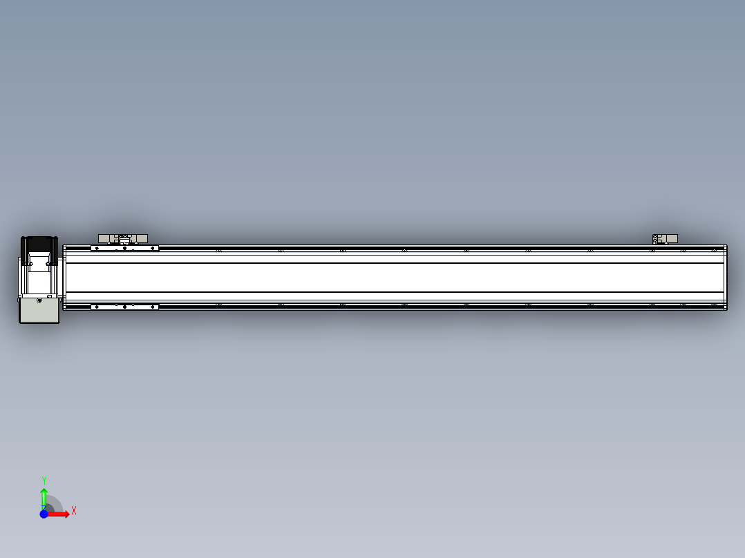 同步带滑台-半封闭B10H-L45-S850-LU-P40-D3前视图