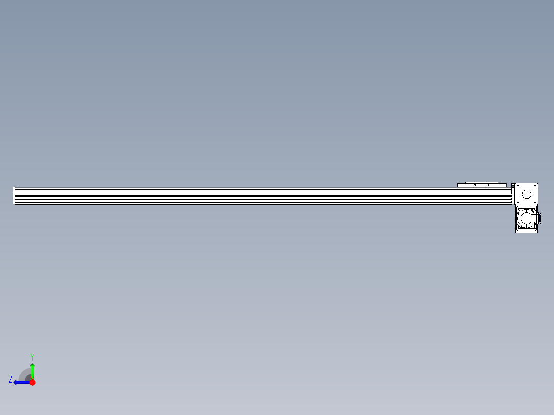 同步带全封闭直线模组TPA-HCB-110D-90-L1300-RP-Y-P40-N3右视图