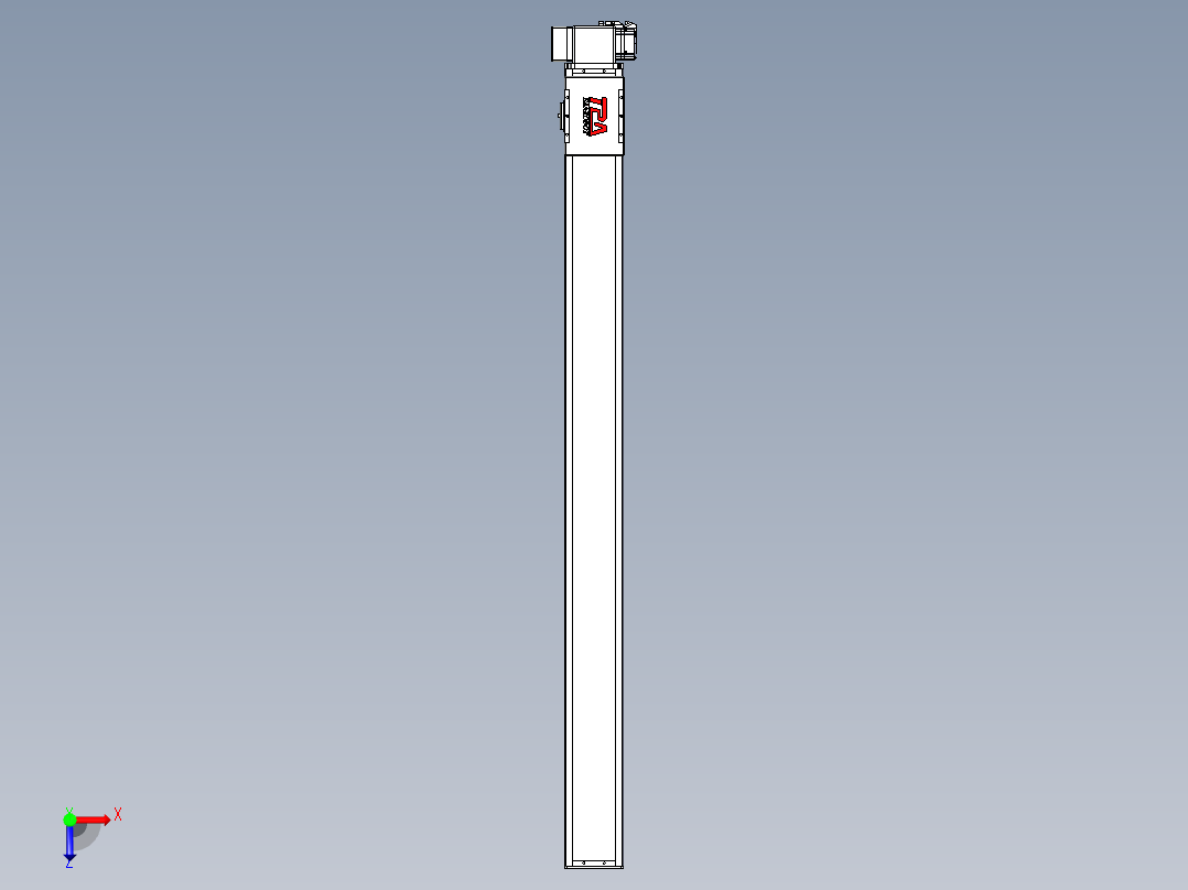 同步带全封闭直线模组TPA-HCB-110D-90-L1300-RP-Y-P40-N3俯视图