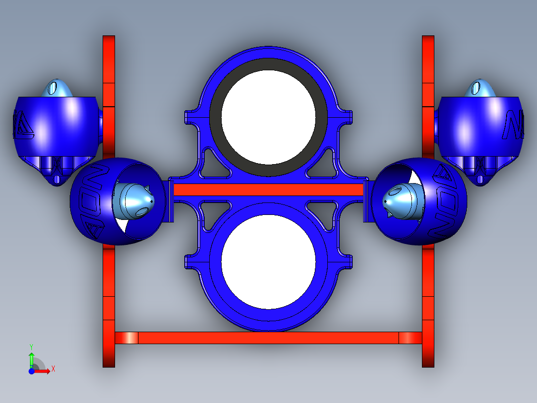 无人水下系统竞赛机器人--stp前视图