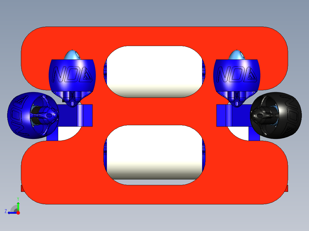 无人水下系统竞赛机器人--stp右视图