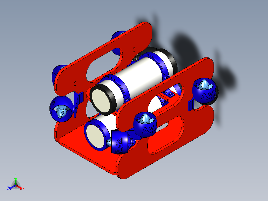 无人水下系统竞赛机器人--stp正等轴测图